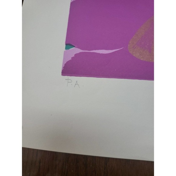 Vintage 1995 P. Alonzo "A Visita" Butterfly Floral Print - Picture 7 of 8